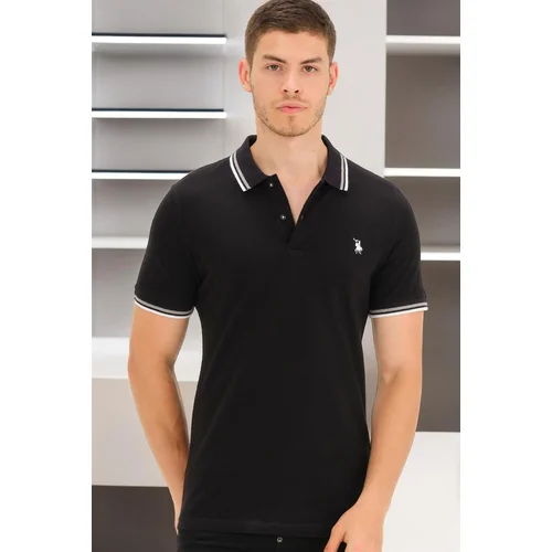 Dewberry T8594 MEN'S T-SHIRT-LIGHT BLACK