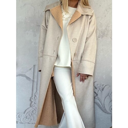 By o la la Beige coat with turn-down collar Cene