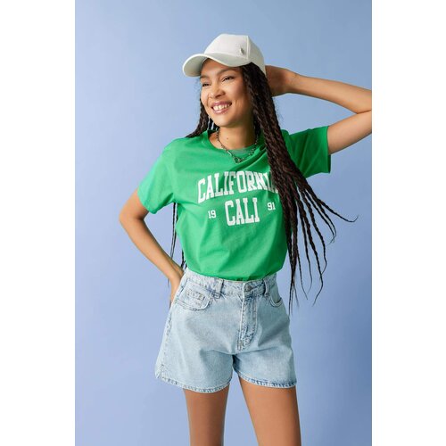Defacto Regular Fit Crew Neck Printed Short Sleeve T-Shirt Slike