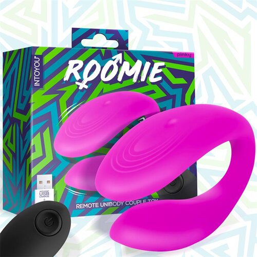 INTOYOU Roomie Couples Vibrator Liquid Silicone Remote Control Pink Slike