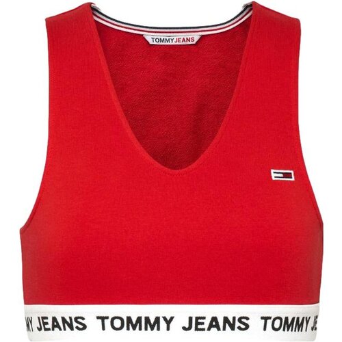 Tommy Jeans Topi TOP ROJO MUJER DW0DW13830 Rdeča Slike