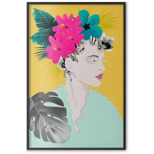  Plakat - Flowers in the Hair 29.7x42 Crni okvir Slike