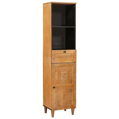 VidaXL Kupaonski ormar s ladicama Svjetlosmeđa 38 x 33.5 x 160 cm Slike