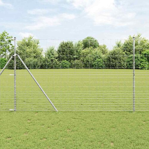 vidaXL ograja na prostem 1.5x50 m iz pocinkanega jekla Cene