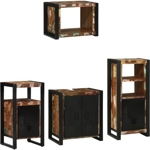 vidaXL Set namještaja za kupaonicu 4 pcs Čvrsto reciklirano drvo Cijene