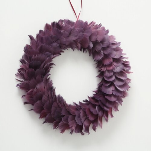 Other novogodišnja dekoracija venac ljubišasti sa perjem Cene