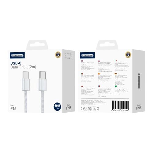 Jellico USB-C KABEL USB-C PD 60W ZA TELEFONE 2M ZA HITRO POLNJENJE, (5000334664) Cene