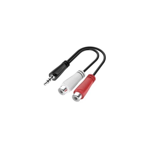 Hama 00200350 utičnica / Cinch audio priključni kabel [1x ženski cinch konektor - 1x 3,5 mm banana utikač] 0.15 m crna Slike