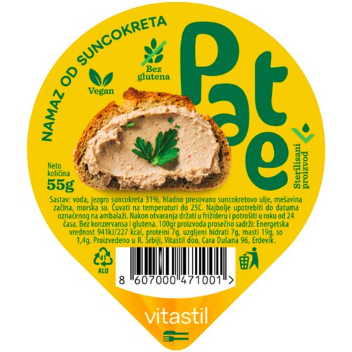 Vitastil namaz (pate) od suncokreta, l 55g Cene