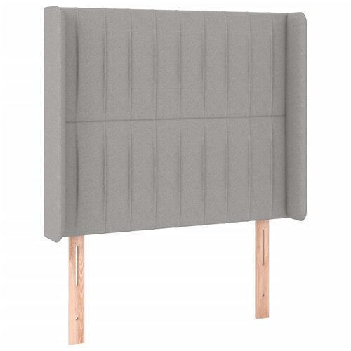  LED uzglavlje svjetlosivo 83 x 16 x 118/128 cm od tkanine Slike