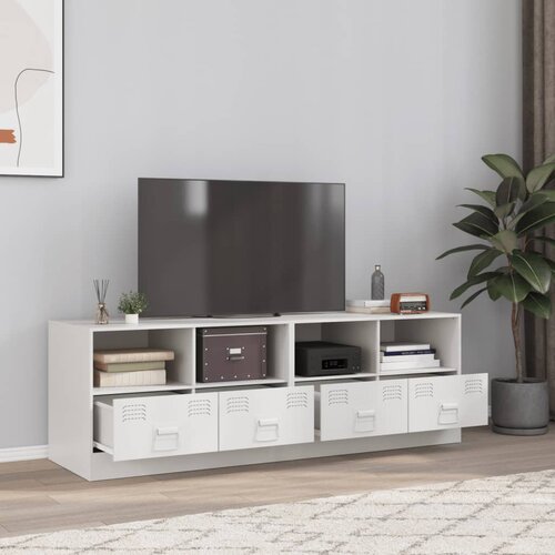 VidaXL TV omarica 2 kosa bela 67x39x44 cm jeklo Slike