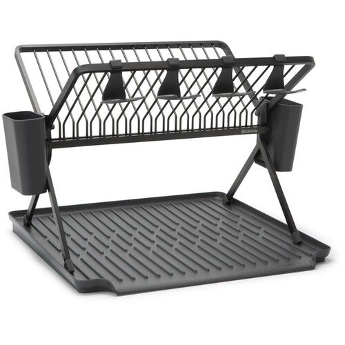 Brabantia Foldable Dish Drying Rack Large Dark Grey Slike