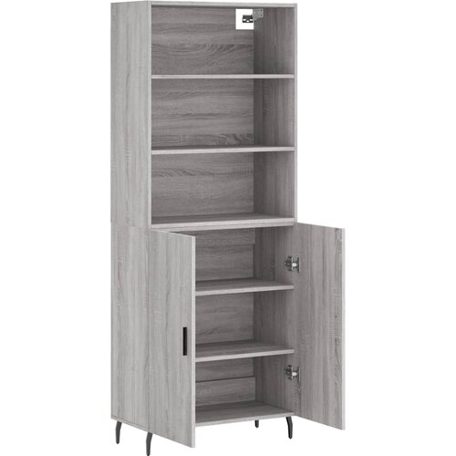  Visoka komoda siva sonome 69,5x34x180 cm od konstruiranog drva Slike