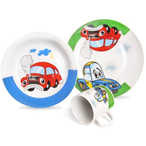 Orion 3-dijelni dječji porculanski blagovaonski set Cars Cijene