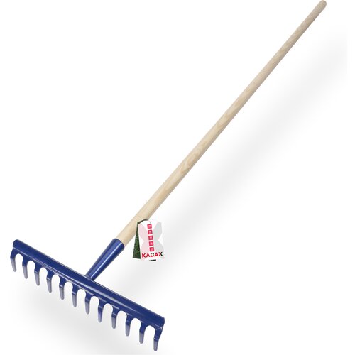 KADAX Vrtne grablje za travo z lesenim ročajem, 140 cm, kaljene, 12-zobne grablje, (5000353714) Cene