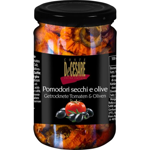 Conte de Cesare Su&scaron;eni paradižniki in črne olive - 285 g Cene