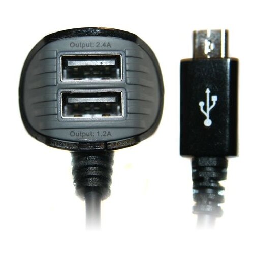 Pama avtopolnilec micro usb + 2 x usb Slike