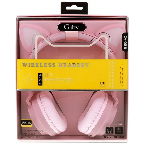 GJBY Otroške naglavne Bluetooth slušalke - roza