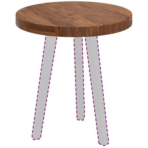 vidaXL Gornji dio stola Tamno smeđa Ø 50 x 4 cm Čvrsto drvo hrasta Cijene