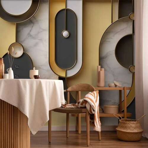  Foto tapeta - Gold-marble Geometric Pattern 100x70 Vodootporna Cijene