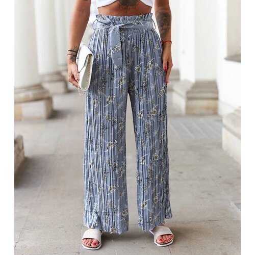 UR/CEO Blue wide pleated pants Manlio Cijene