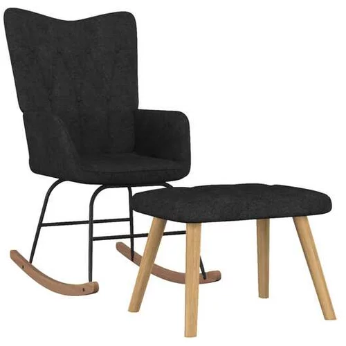  Gugalni stol s stolčkom črno blago