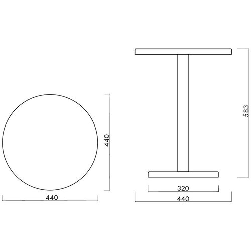 Noo.ma Okrugao pomoćni stol &amp;oslash; 44 cm Odo &amp;ndash; Slike
