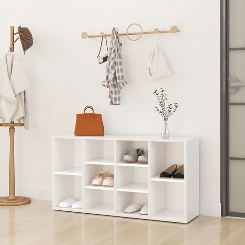 vidaXL Klupa za cipele bijela 103 x 30 x 54,5 cm od iverice Cijene