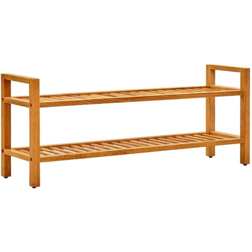 vidaXL stalak za cipele s 2 police 100x27x40 cm od masivne hrastovine Cijene