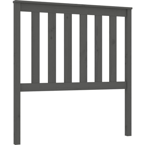 vidaXL Posteljno vzglavje sivo 96x6x101 cm trdna borovina, (20647081) Cene