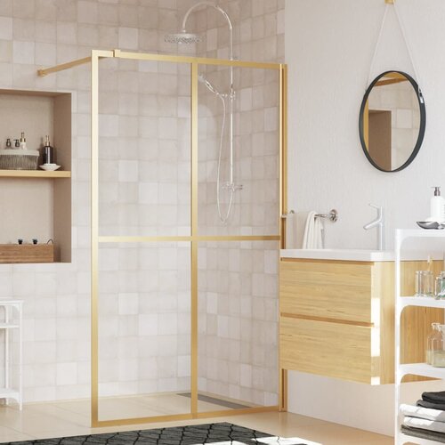  Stijenka za walk-in tuš sa staklom ESG zlatna 118 x 195 cm Cene