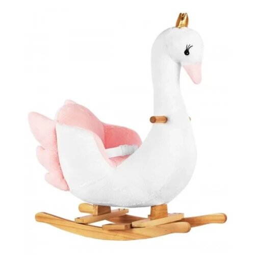 Kikka Boo Pli&amp;scaron;ana igračka Swan White sa klackalicom i sedi&amp;scaron;tem Slike
