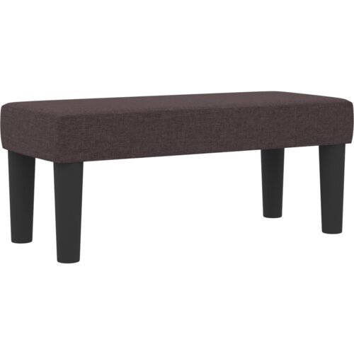  Krevet s nadmadracem i klupicom tamno smeđi 100x200 cm tkanina Slike