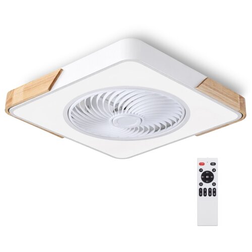 Brilagi-LED prigu&amp;scaron;iva svetiljka sa ventilatorom LED/30W/230V 3000-6500K bela/hrast + daljinski upravljač Slike