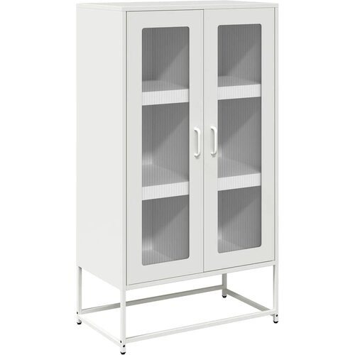 Maison Chic Visoka Komoda - Predalnik Bela 68x39x123 cm Jeklo, (21715911) Slike