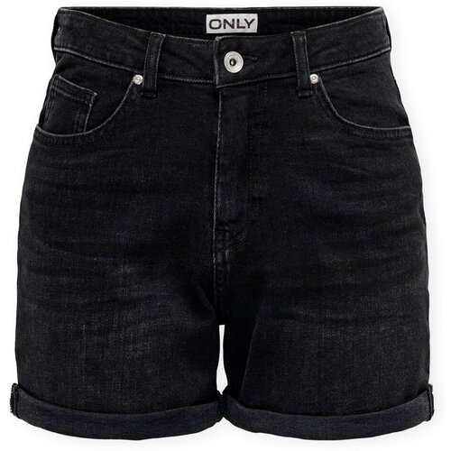 Only Kratke hlače &amp;amp; Bermuda Noos Josephine Shorts - Washed Black Črna Slike