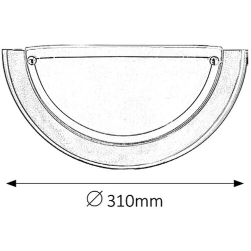 Rabalux Ufo zidna lampa D31 E27 60W hrom opal 2R4ZNE5 Slike