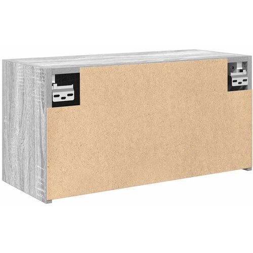  Kupaonski zidni ormarić sivi Sonoma 60x25x30 cm izrađeno drvo Slike