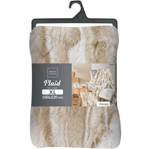 Douceur d int&amp;eacute;rieur Bež deka od umjetnog krzna 180x220 cm Cheyenne &amp;ndash; Slike
