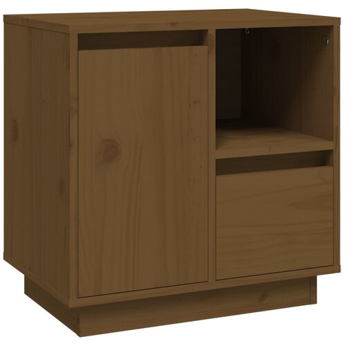 Maison Chic Nočna omarica - Nočna miza medeno rjava 50x34x50 cm trdna borovina, (21687810) Slike