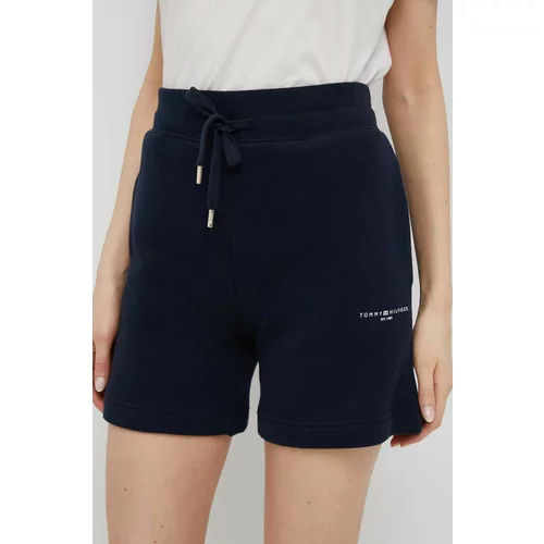 Tommy Hilfiger Kratke hlače ženski, mornarsko modra barva