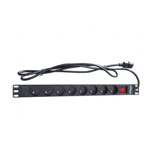  Kabl 230V razvodni PDU panel 19, 1U sa 8 utičnih mesta, 1.8m C14 (PDU-8SP-1U-C14) Cene