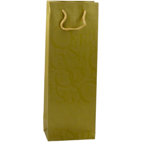  Wine Bottle Gift Bag Pattern With Inscriptions 35 x 12 x 9 cm Slike