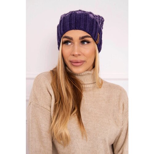 Kesi marka niezdefiniowana Cap with fleece Milano K203 purple melange+dark purple Slike
