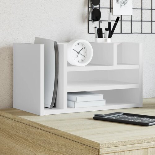 vidaXL Organizator za pisalno mizo bel 44,5x24x25 cm Cene