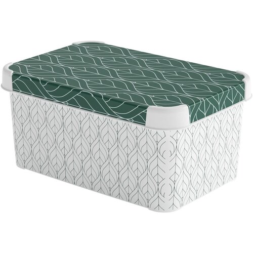 Curver Bijela/zelena plastična kutija za pohranu s poklopcem 29,5x19,5x13,5 cm S – Cijene