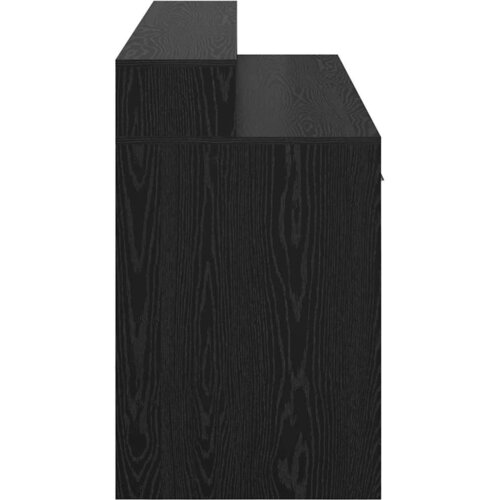 Stol s ladicama Crni hrast 160 x 55 x 91 cm Konstruirano drvo Slike