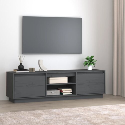 The Living Store TV omarica siva 140x35x40 cm trdna borovina - TV Omarica, (21375109) Slike