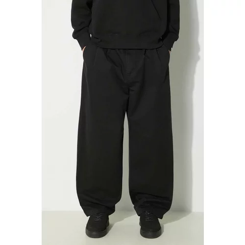 Carhartt WIP Pamučne hlače Marv Pant boja: crna, ravni kroj, I033129.8906