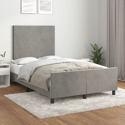 Furnova Posteljni okvir brez vzmetnico siv 120x190 cm žamet, (21934967) Slike